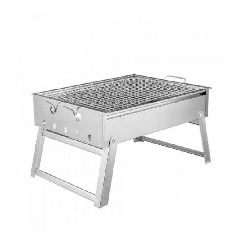 1 New Portable Stainless Steel Barbecue Grill in Pakistan